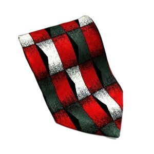 Pierre Balmain Red White Tie Silk Necktie 4 X 57